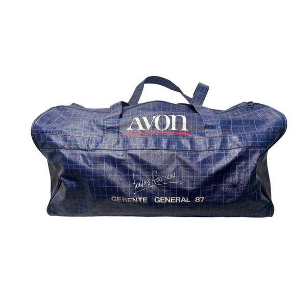 Vintage 1987 Avon Duffel Gym Travel Bag from Mexico "Gerente General 87"